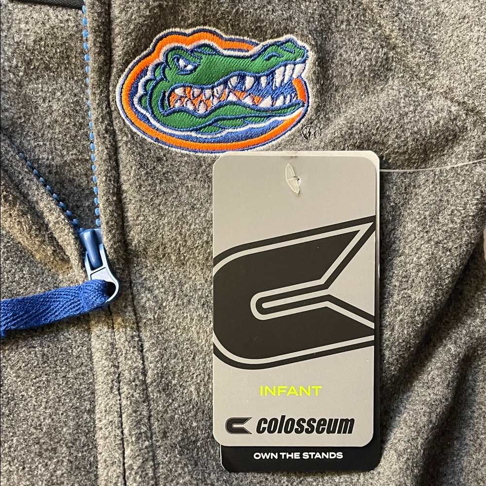 Colosseum Gray Infant One Piece with Blue Accents Florida Gators 🐊